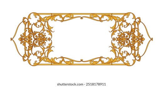 Decorative frame in Baroque style, intricate vector design