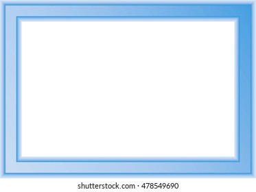 decorative frame blue, photo frame vector