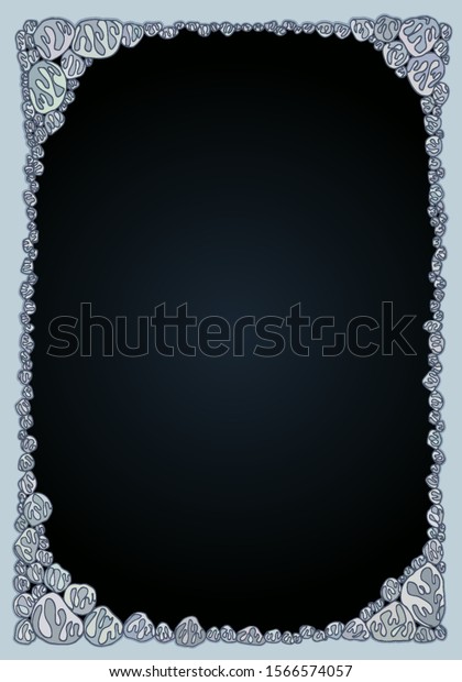 Decorative Frame Border Composed Large Small Stock Vector Royalty Free 1566574057
