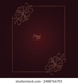 Decorative Frame And Border With Floral Ornament