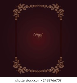 Decorative Frame And Border With Floral Ornament