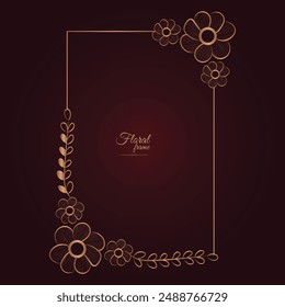 Decorative Frame And Border With Floral Ornament