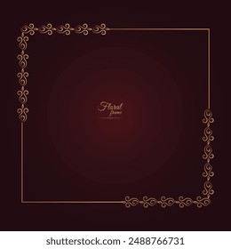 Decorative Frame And Border With Floral Ornament