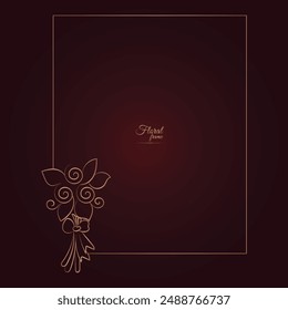 Decorative Frame And Border With Floral Ornament