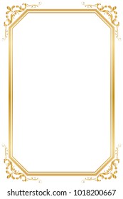 Similar Images, Stock Photos & Vectors of Gold frame. Beautiful simple ...