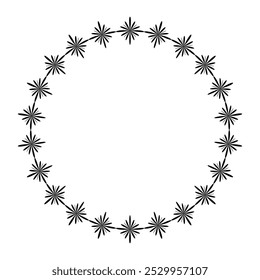 Decorative frame border isolated on white background. Vector design