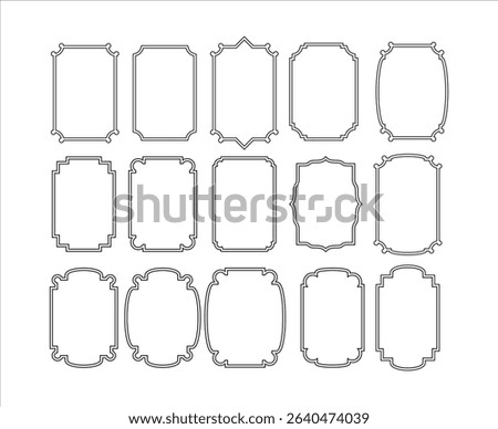 Decorative Frame or Border. Isolated on white background.