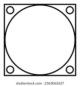 Decorative frame border line for text. White background Vector