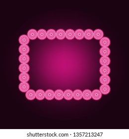 Decorative frame and border neon icon. Elements of Frame set. Simple icon for websites, web design, mobile app, info graphics