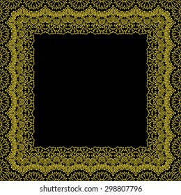 Decorative frame border pattern. Vector background or card design.