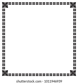 Decorative frame and border , Square, Black and white, Vector illustration