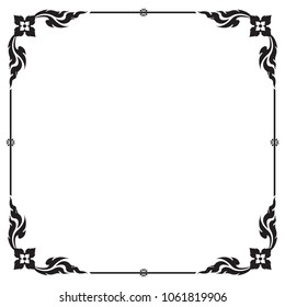 Decorative Frame Border Square Frame Black Stock Vector (Royalty Free ...