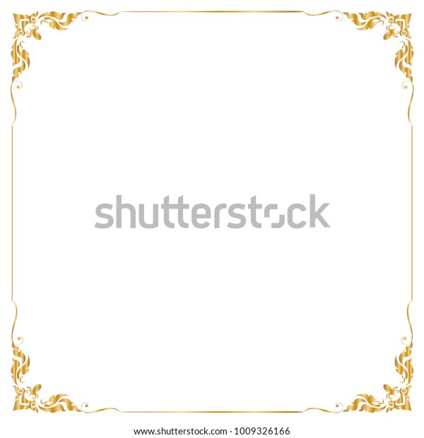 Decorative Frame Border Square Golden Frame Stock Vector Royalty Free 1009326166