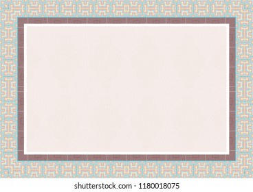 Decorative Frame or Border with stylish design, suitable for certificate, diploma, menu frame, photo frame and other