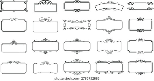 decorative frame border vectors ornate vintage floral geometric borders collection