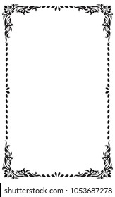 Decorative frame and borders black and white, Thai pattern, Vector illustration