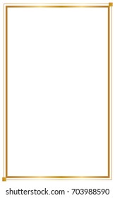 Decorative frame and borders, Golden frame on white background. Thai pattern