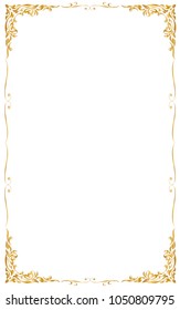 Decorative frame and borders, Golden frame, Thai pattern , Vector illustration