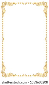 Decorative Frame Borders Golden Frame Thai Stock Vector (Royalty Free ...