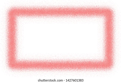 Decorative frame build of hundreds of tiny vector particles, noise background