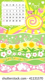 Decorative Frame for calendar - April