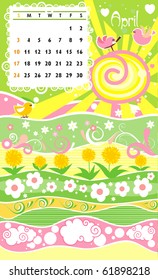 Decorative Frame for calendar - April