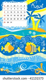 Decorative Frame for calendar -  August