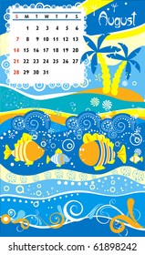Decorative Frame for calendar -  August