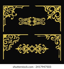 Decorative frame , Calligraphic ornament line. Heraldic symbol. Original monogram. Vector business sign, hotel, restaurant, boutique or jewelry identity design.