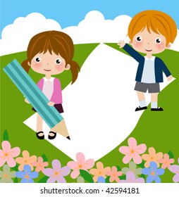  Decorative frame with children