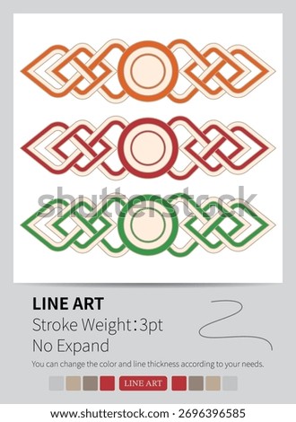 Decorative frame corners with swirling patterns adorn a blank background space.