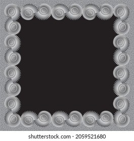 Decorative frame. Design element with imitation of stone carving or gypsum stucco. Vector illustration