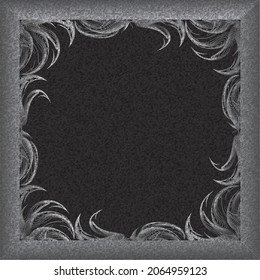 Decorative frame. Design element on grunge background. Vector illustration