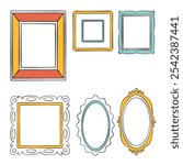 decorative frame design with hand drawn style