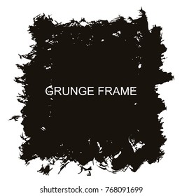 Decorative frame for design. Vector graphic grunge elements for the background. Isolated flat ilustration, texture for text. Brush brushstrokes, banner, borders.