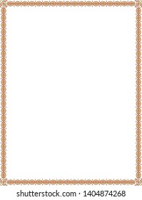Decorative frame for design, vector template on white background.