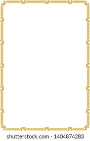 Decorative frame for design, vector template on white background.