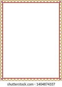 Decorative frame for design, vector template on white background.
