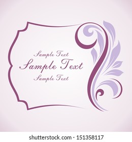 Decorative frame for design in vintage styled
