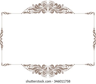 Decorative frame for design in vintage styled 