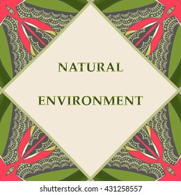 Decorative Frame Eco design with words