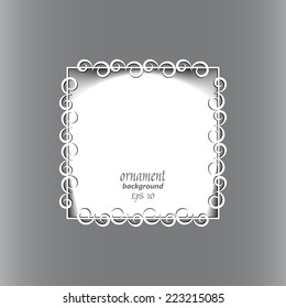 Decorative frame with edgings in white