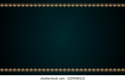 Marco decorativo Elegante para el diseño de estilo islámico, lugar para el texto. borde dorado y fondo azul.