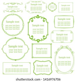 Decorative frame. Elegant element for design in Eastern style, place for text. Floral golden border. Lace illustration for invitations and greeting cards