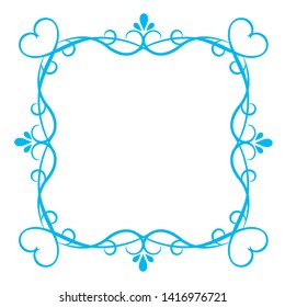 Decorative frame. Elegant element for design in Eastern style, place for text. Floral golden border. Lace illustration for invitations and greeting cards