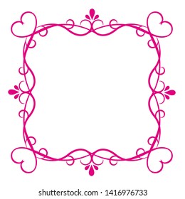 Decorative frame. Elegant element for design in Eastern style, place for text. Floral golden border. Lace illustration for invitations and greeting cards