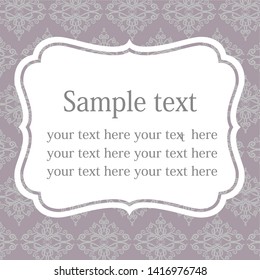Decorative frame. Elegant element for design in Eastern style, place for text. Floral golden border. Lace illustration for invitations and greeting cards