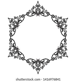 Decorative frame. Elegant element for design in Eastern style, place for text. Floral golden border. Lace illustration for invitations and greeting cards