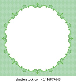 Decorative frame. Elegant element for design in Eastern style, place for text. Floral golden border. Lace illustration for invitations and greeting cards