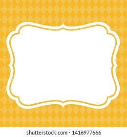 Decorative frame. Elegant element for design in Eastern style, place for text. Floral golden border. Lace illustration for invitations and greeting cards